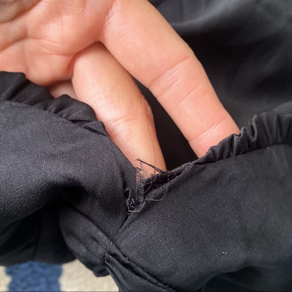 🖤 ZARA BLACK RUCHED RUFFLE LONG SLEEVE MINI DRESS! - Picture 9 of 9